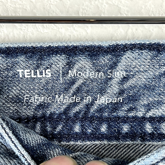 Adriano Goldschmied AG Tellis Jean Mens 38x33 Blue Modern Slim Distressed Japan - Picture 6 of 14